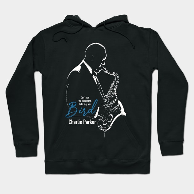 Charlie Parker silhouette Hoodie by BAJAJU